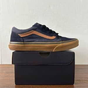 Vans Old Skool Suede Skate Shoes Black/Brown Size 7